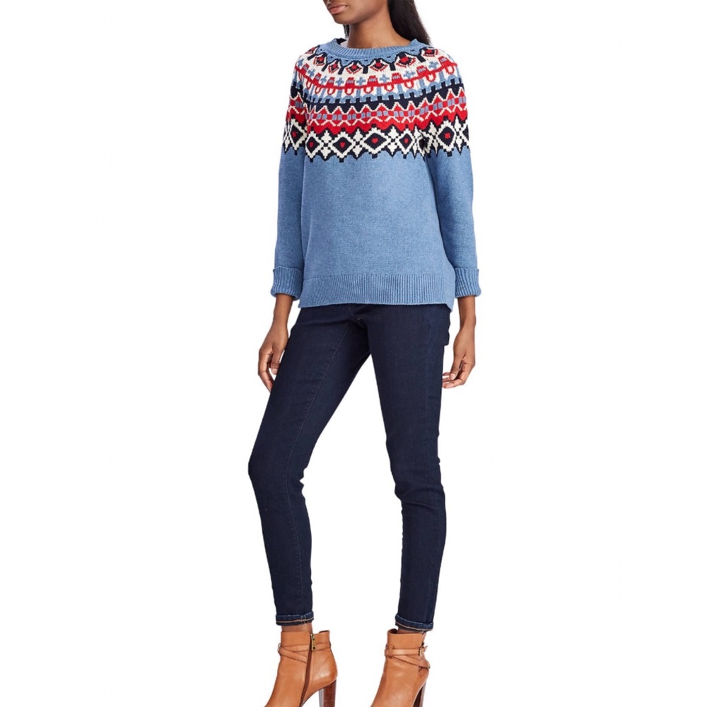 🛑SOLD🛑Chaps Andrea Fair Isle Yoke Sweater